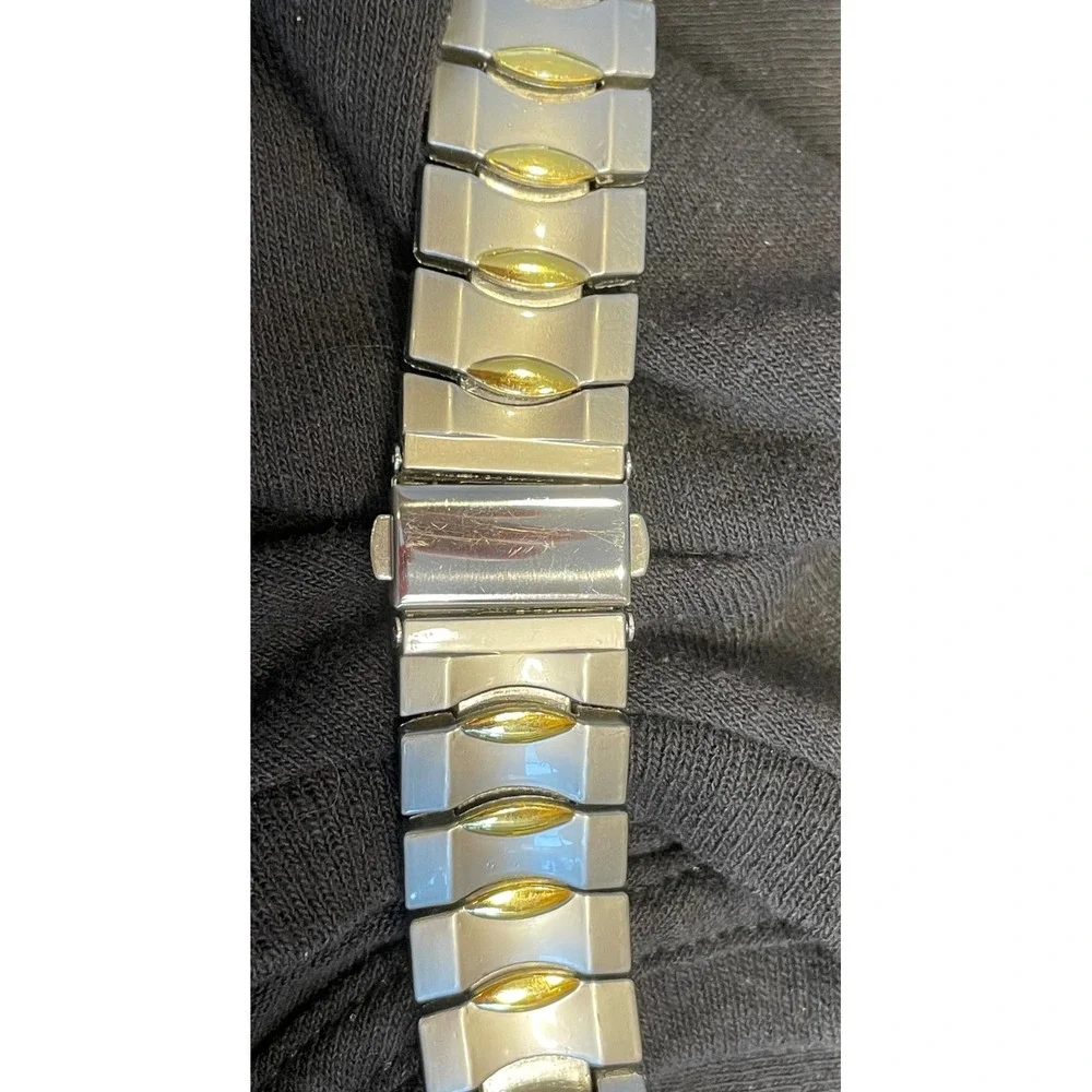 Mens Two Tone Stainless Steel Quartz & Silver Tone Watches Both Work!
